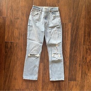 Abercrombie & Fitch The Ankle Straight Ultra High Rise - petite